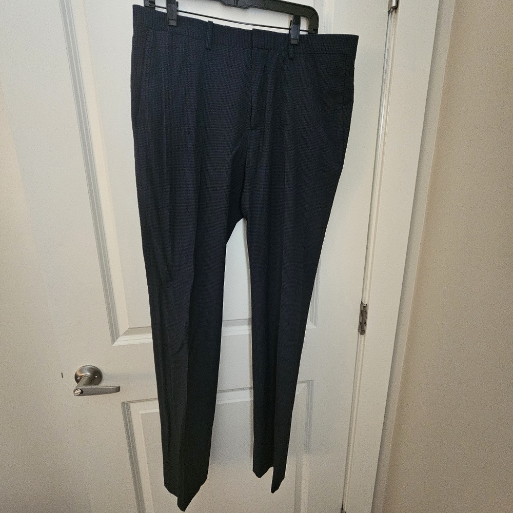 Theory mens dress pants small checkered blue size 34